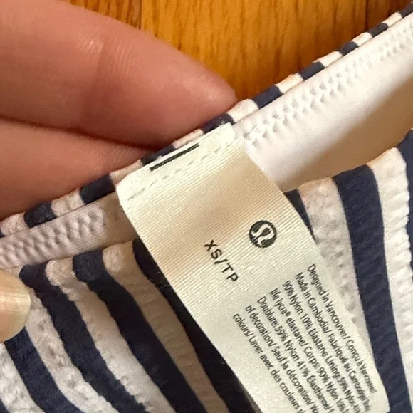 Lululemon Athletica Navy and White Striped Bikini - Picture 2 of 6